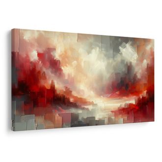 WANDBILD ROTES LICHT IN DEN WOLKEN - WANDBILDER ABSTRAKTE FORMEN - BILDER