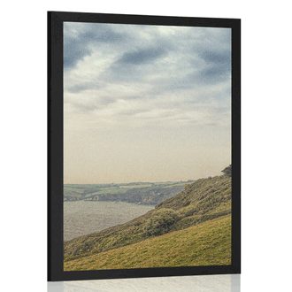 AFFICHE LAC SOUS UNE FALAISE - NATURE - AFFICHES