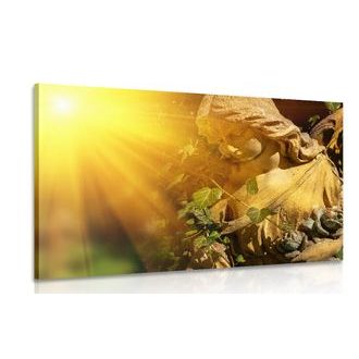 CANVAS PRINT ANGEL WITH SUN RAYS - PICTURES OF ANGELS - PICTURES