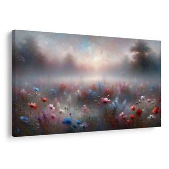 OBRAZ MLHAVÁ LOUKA S KVĚTINAMI - OBRAZY POLE A LOUKY - OBRAZY