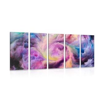 5-DÍLNÝ OBRAZ BAREVNÁ SPIRÁLA - ABSTRAKTNÍ OBRAZY - OBRAZY