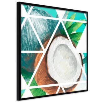 Poszter  trópusi mozaik kókuszdióval- Tropical Mosaic with Coconut