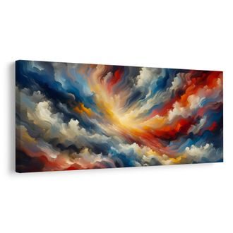 OBRAZ BOUŘLIVÉ NEBE V BARVÁCH - OBRAZY ABSTRAKTNÍ TVARY - OBRAZY