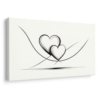 OBRAZ PROPLETENÁ SRDCE V LINIÍCH - OBRAZY LÁSKA - OBRAZY