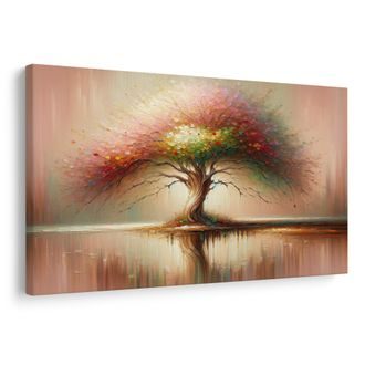 TABLEAU SUR TOILE – ARBRE DE VIE EN COULEURS - TABLEAUX - 🔥 VENTE TOTALE