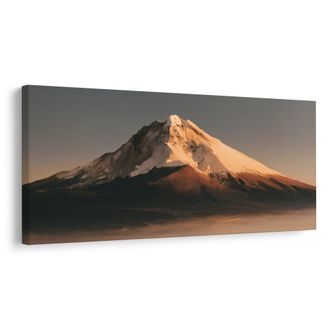 OBRAZ ZASNĚŽENÁ HORA VE ZLATÉM SVĚTLE - PICTURES MOUNTAINS - PICTURES