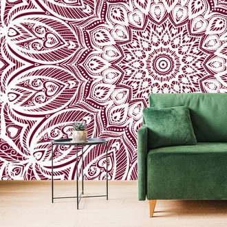 TAPETA MANDALA HARMÓNIE NA RUŽOVOM POZADÍ - TAPETY FENG SHUI - TAPETY