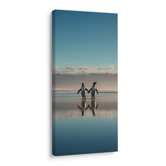 OBRAZ TUČŇÁCI V ZIMNÍ KRAJINĚ - OBRAZY MOŘE A PLÁŽ - OBRAZY