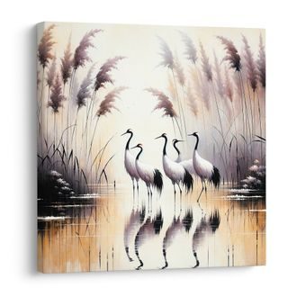 OBRAZ JEŘÁBI V ZLATÉM RÁNU - OBRAZY PTÁCI - OBRAZY