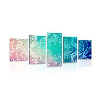 ΕΙΚΌΝΑ 5 ΤΜΗΜΆΤΩΝ ΠΑΣΤΈΛ ΜΆΝΤΑΛΑ - ΠΊΝΑΚΕΣ ΦΕΝΓΚ ΣΟΎΙ - ΠΊΝΑΚΕΣ