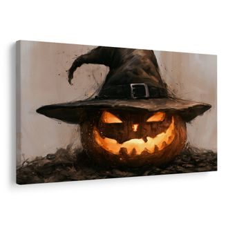 OBRAZ DÝNĚ V ČARODĚJNICKÉM KLOBOUKU - HALLOWEENSKÉ A HOROROVÉ OBRAZY - OBRAZY