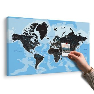 OBRAZ NA KORKU MODERNÍ MAPA SVĚTA - OBRAZY NA KORKU - OBRAZY