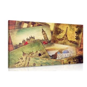 OBRAZ POHLEDNICE SVĚTOVÝCH METROPOLÍ - OBRAZY MĚSTA - OBRAZY