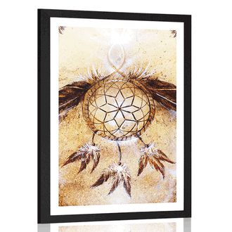 POSTER WITH MOUNT INDIAN DREAM CATCHER - FENG SHUI - POSTERS