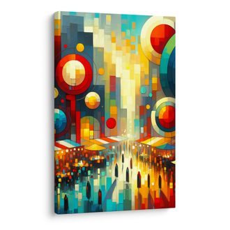 OBRAZ GEOMETRIE MĚSTA - ABSTRAKTNÍ OBRAZY - OBRAZY