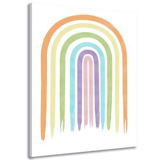 OBRAZ PASTELOVÁ DUHA MID-CENTURY - ABSTRAKTNÍ OBRAZY - OBRAZY