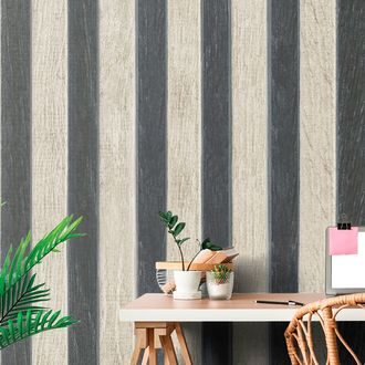 SELF ADHESIVE WALLPAPER WITH A WOOD IMITATION AND A VINTAGE TOUCH - SELF-ADHESIVE WALLPAPERS - WALLPAPERS