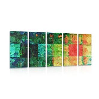 5-PIECE CANVAS PRINT COLORFUL FINE ART - ABSTRACT PICTURES - PICTURES