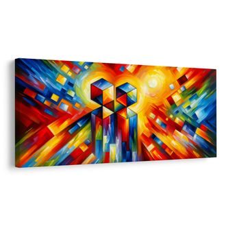 WANDBILD ABSTRAKTE UMARMUNG - WANDBILDER ABSTRAKTE FORMEN - BILDER