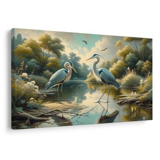 OBRAZ VOLAVKY U VODY - OBRAZY PTÁCI - OBRAZY