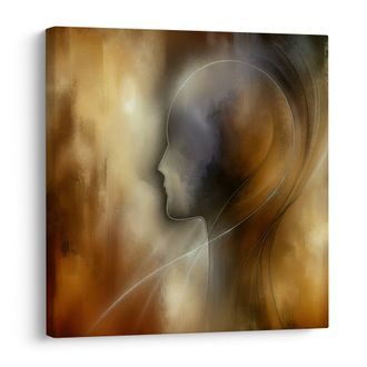 OBRAZ TAJEMNÝ PROFIL VE STÍNECH - ABSTRAKTNÍ OBRAZY - OBRAZY