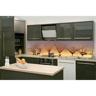 Selbstklebende Fototapete für die Küche Tropfen auf einer Pusteblume