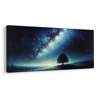 OBRAZ NOČNÍ KRAJINA SE STROMEM ŽIVOTA - OBRAZY STROMY ŽIVOTA - PICTURES