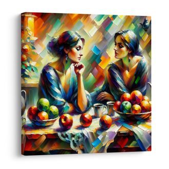 OBRAZ ODRAZ V ZRCADLE S OVOCEM - OBRAZY ŽENY - OBRAZY