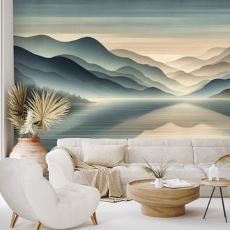 SAMOLEPÍCÍ TAPETA MLŽNÉ HORSKÉ PANORAMA - TAPETY HORY - TAPETY