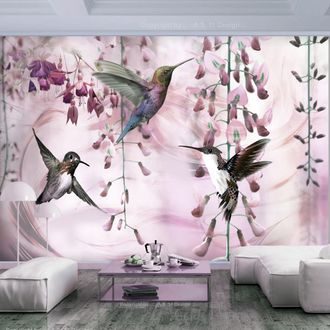 Self adhesive wallpaper three hummingbirds