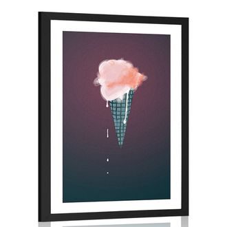 POSTER CON PASSEPARTOUT GELATO - MOTIVI DALLA NOSTRA OFFICINA - POSTER