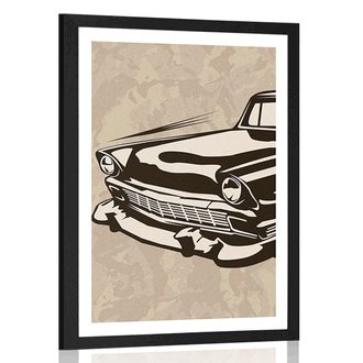 POSTER WITH MOUNT RETRO VETERAN - VINTAGE AND RETRO - POSTERS