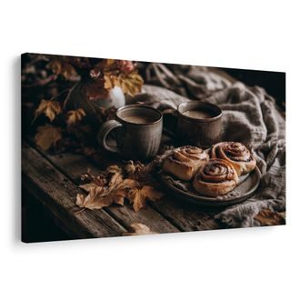 OBRAZ PODZIMNÍ HYGGE S KÁVOU - OBRAZY ZÁTIŠÍ - OBRAZY