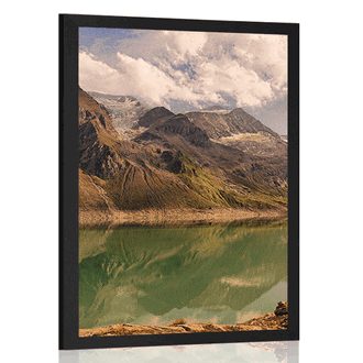 Plakát jezero v horách