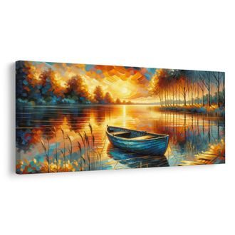 OBRAZ SLUNEČNÍ ZÁŘE NA VODĚ - OBRAZY JEZERA - OBRAZY