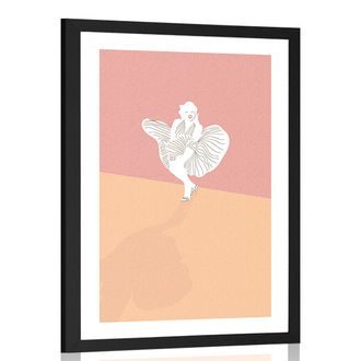 PLAKAT Z PASSEPARTOUT SŁYNNA MARILYN MONROE - MOTYWY NASZEJ PRODUKCJI - PLAKATY