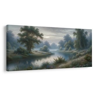 OBRAZ TICHÁ ŘEKA - OBRAZY PŘÍRODY A KRAJINY - OBRAZY
