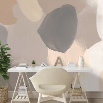 SAMOLEPIACA FOTOTAPETA ABSTRAKTNÉ NEUTRÁLNE ŤAHY ŠTETCOM - ABSTRAKTNÉ TAPETY - TAPETY