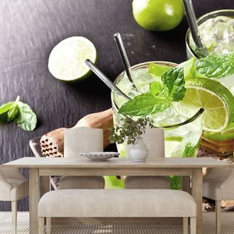 CARTA DA PARATI DELIZIOSO MOJITO - CARTA DA PARATI CIBO E BEVANDE - CARTA DA PARATI