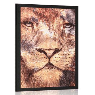 POSTER LION FACE - ANIMALS - POSTERS