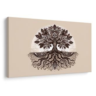 OBRAZ ELEGANTNÍ STROM ŽIVOTA S KOŘENY - OBRAZY STROMY ŽIVOTA - OBRAZY