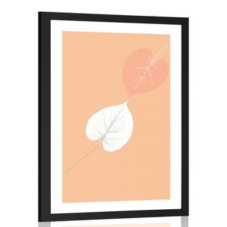 AFFICHE AVEC MONTURE TOUCHE DE FEUILLES - DE NOTRE ATELIER - AFFICHES