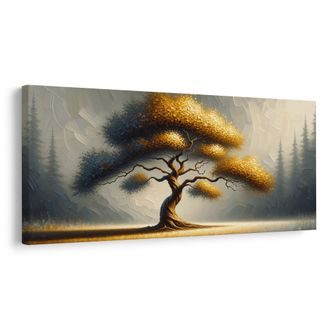 КАРТИНА НА ПЛАТНО – ЗЛАТНОТО ДЪРВО НА ЖИВОТА НА ПОЛЕ - КАРТИНИ - 🔥 ТОТАЛНА РАЗПРОДАЖБА