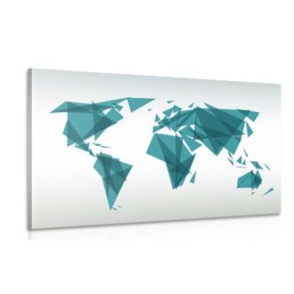 OBRAZ GEOMETRICKÁ MAPA SVĚTA - OBRAZY MAPY - OBRAZY