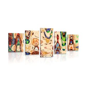 5-DÍLNÝ OBRAZ MATKA V ABSTRAKTNÍM PROVEDENÍ - ABSTRAKTNÍ OBRAZY - OBRAZY