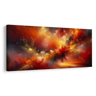 TABLEAU SUR TOILE – TEMPÊTE ABSTRAITE ARDENTE - IMAGES FORMES ABSTRAITES - TABLEAUX