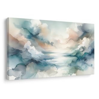 WANDBILD AQUARELL-DÄMMERUNG - WANDBILDER ABSTRAKTE FORMEN - BILDER