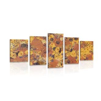 5-DÍLNÝ OBRAZ ABSTRAKCE INSPIROVANÁ G. KLIMTEM - OBRAZY - TOTÁLNÍ VÝPRODEJ 🔥