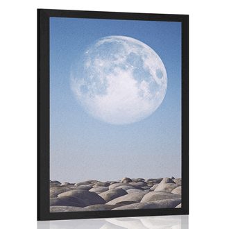 Plakát kameny v měsíčním světle