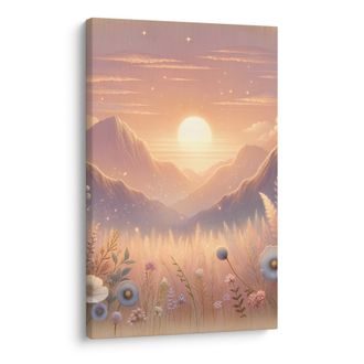 TABLEAU SUR TOILE – PRAIRIE DE MONTAGNE - TABLEAUX - 🔥 VENTE TOTALE